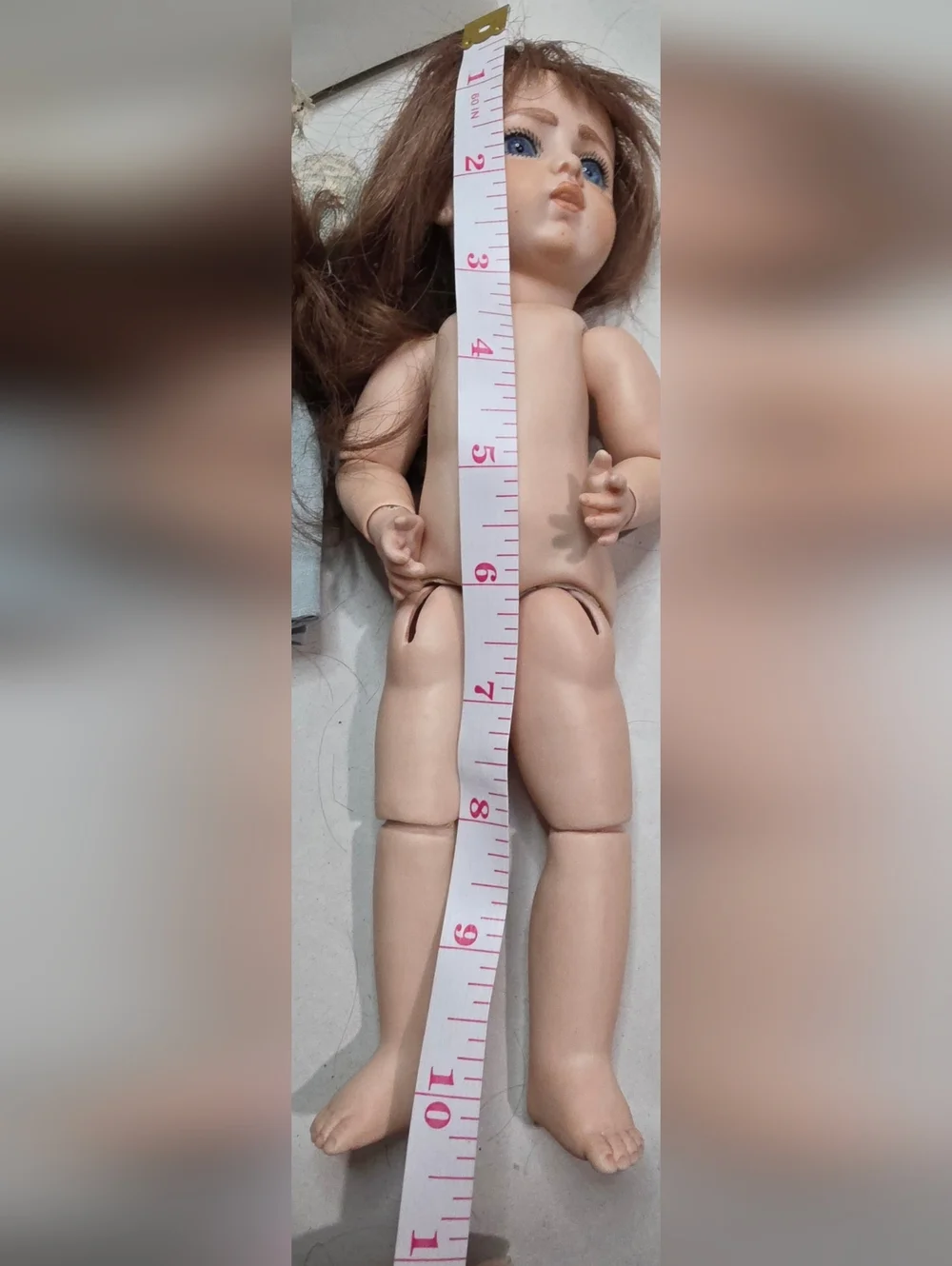 VINTAGE BRU JNE BERDINE FRENCH REPRODUCTION BISQUE DOLL COMES W/ ALL SHOWN - Picture 3 of 16